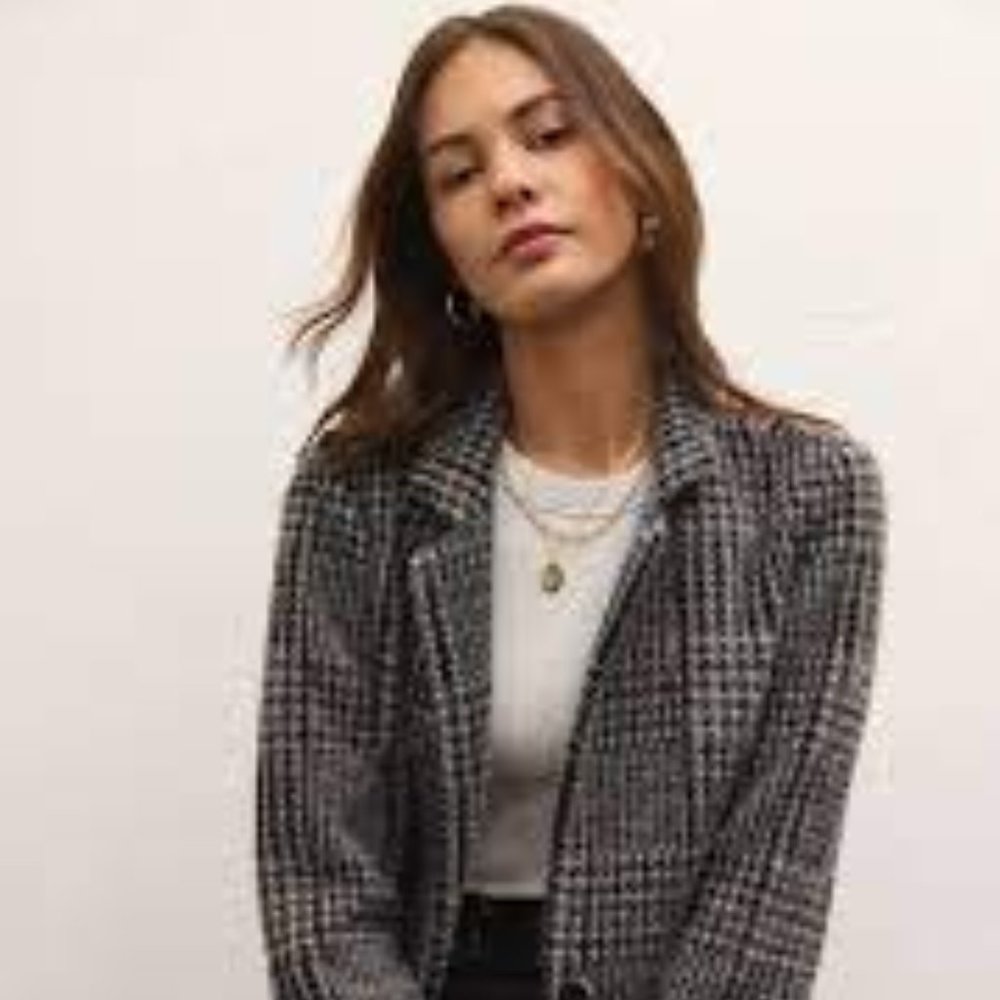 Z Supply Roxane Houndstooth Blazer Small Brand New Without Tags